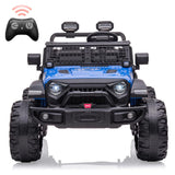 Garvee 24V 2 Seaters Kids Ride Truck with Remote Control, 20" Seat, Blue, 9AH Battery, 2x120W Motors for Toddlers and Big Kids