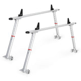 Garvee Adjustable Aluminum Truck Rack 35.4-71" Heavy-Duty Two-Bar Ladder Rack with 8 No-Drill C-Clamps for Pickup Bed Kayak Surfboard Lumber Silver - Silver