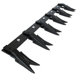 Garvee Bucket Tooth Bar 46 in Steel Heavy Duty for Sub-Compact Tractor Black, Fits 1/2 in Cutting Edges, No Drilling Required - Black