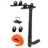 Garvee 2 Bike Hitch-Mounted Bike Rack Foldable Steel Frame with Anti-Rattle Tightener for SUVs Trucks Black - 2-Bike Hitch Mount