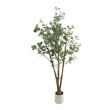 Garvee 6FT Artificial Trees Indoor Faux Tree Artificial Planter Thanksgiving Christmas Green - Green