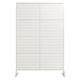 Garvee Decorative Metal Garden Fences Rust-Proof Scroll Design Yard Flower Bed Borders 72" White 2 PCS - White
