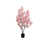 Garvee 4FT Cute Hairy Artificial Cherry Blossom Tree With Flower Pot For Indoor Outdoor Home Office Pink Silk Flowers - Cherry Pink