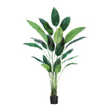 Garvee Artificial Bird of Paradise Plant 7FT(84in) Fake Palm Tree for Indoor Outdoor Modern Decor Faux Plants for Home Office Perfect Housewarming Gift with 20 Trunks Faux Leaves - 7 Ft with 20 Leaves