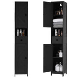 Garvee Tall Narrow Bathroom Cabinet Black 66.9" Small Skinny Storage Cabinet for Bathroom Kitchen Hallway