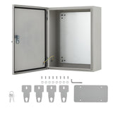 Garvee Outdoor Electrical Box 24x16x12 NEMA 4X Steel Enclosure IP67 Waterproof Lockable Indoor Outdoor Use - Gray-White (Suzhou)