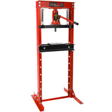 Garvee 12 Ton Shop Press H-Frame Hydraulic Adjustable Floor Press with Stamping Plates for Metal Bending and Straightening, Durable Carbon Steel, Black