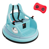 Garvee 12V Ride On Bumper Car for Kids with Remote Control, 360° Spin, Anti-Collision Padding, Blue, Toddler 1.5-6 Years