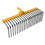 Garvee 60" Durable Pine Straw Rake Steel Spring Landscape Rake, Fits 2" Receiver, Yellow, For Lawn Tractors ATV UTV, 60-Inch - Yellow