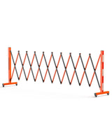 Garvee Expandable Garden Fence Portable Folding Barricade Gate with 360° Casters Reflective Stickers Outdoor Yard Safety Barrier 16 ft Aluminum - 16Ft Basic Model | With 6 Wheels | Orange + Black (Includes Instruction Manual)