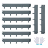 Garvee Metal Landscape Edging 8-Pack Galvanized Steel Bendable Garden Edging Border for Flower Bed Yard Pathway Divider, Flexible, Weather-Resistant - 39*7.15Inch 8-Pack Dark Gray