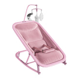Garvee Baby Swing for Infants, Aluminum Frame Infant Rocker with Toy Bar, Adjustable 3-Position Swing Chair, Forward & Back Rocking, Lockable Stationary Mode, Soft 300D Fabric, Indoor Use - Pink