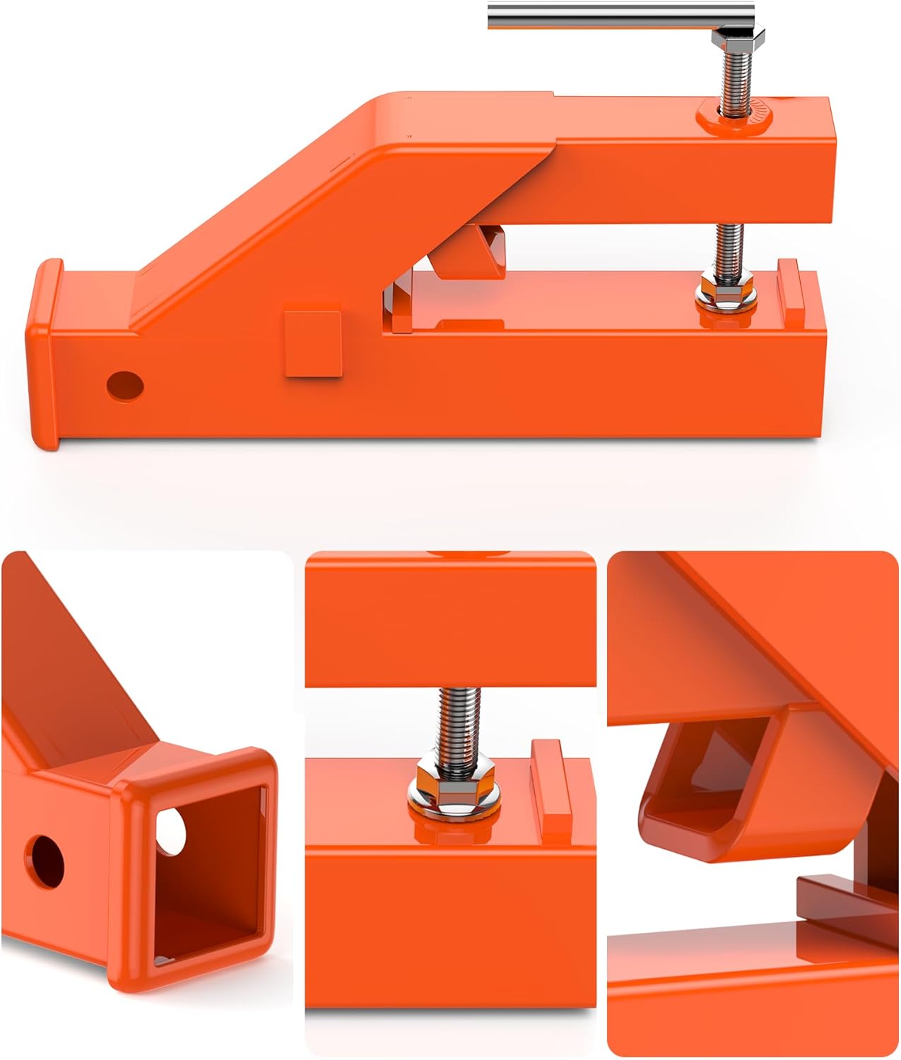 Garvee 2 Inch Clamp-On Trailer Hitch Receiver for Tractor Bucket Adapter
