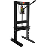 Garvee 6 Ton Shop Press, H-Frame Adjustable Hydraulic Press With Stamping Plates For Metal Bending, Straightening, 2.2"-9.4", Black