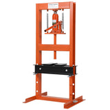 Garvee 6-Ton Hydraulic Shop Press H-Frame Pneumatic Benchtop Adjustable Height Garage Workshop Orange - Orange