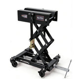 Garvee 450 LBS Low Profile Transmission Jack Heavy-Duty Auto Repair Lift 7-23 Inch Range Black with Safety Straps & 4 Swivel Wheels for Garage Use