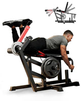 Garvee Leg Extension And Curl Machine 630LBS Adjustable For Home Gym Leg Workout Equipment Compatible With Cable System Fit 1'' & 2'' Plates - Red