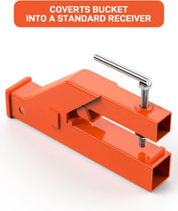 Garvee 2 Inch Clamp-On Trailer Hitch Receiver for Tractor Bucket Adapter