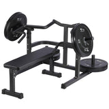 Garvee Chest Press Machine With Adjustable Flat Bench, Heavy-Duty Steel, Home Gym, Black - Black