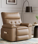 Garvee Oversized 360° Swivel Rocking Recliner Chair with Massage & Heat, Remote Control, Ergonomic for Living Room, Bedroom, Nursery, Ocher - Ocher