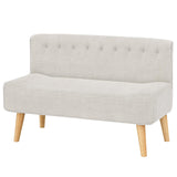 Garvee Mini 2-Seater Sofa Compact Chenille Upholstered Non-Removable Cover Sponge Filling 75x117x42CM for Small Apartments Dorms