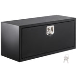 Garvee 30x14x16 Inch Underbody Truck Box Black Steel Lockable Waterproof Heavy Duty Tool Storage Organizer Chest for Tools - Black