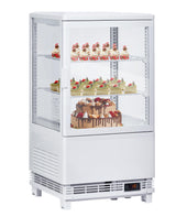 Garvee 2.1 Cu.FT Commercial Food Warmer Display Case With 3-Tier Shelves And Warm LED Lighting For Buffet Restaurant Countertop Floor Double-Layered Glass - White