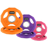 Garvee Bumper Plates Set 2 Inch - Rubber Coated Olympic Weight Plates For Home Gym, Color-Coded Training Plates, Multiple Sizes, Vibrant Colors