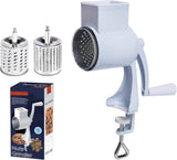 Garvee Manual Nut Chopper Grinder with 2 Stainless Steel Blades, White - Multifunctional Food Processor for Nuts, Cheese, Vegetables, Fruits