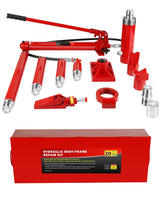 Garvee 20 Ton Porta Power Hydraulic Jack Kit with Steel Case for Auto Repair, Truck & Heavy Equipment, 17 Pcs Accessories, Portable, Steel Color