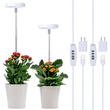 Garvee Full Spectrum LED Grow Lights 2 Pack, 9 Dimmable Modes, Auto Timer, Height Adjustable, Indoor Small Plants, White
