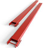 Garvee 96" Forklift Pallet Extensions, Heavy Duty Fork Extensions 5.3 in Width, 5500 LBS Capacity, Forklift Truck Accessory, Warehouse Use, Steel Finish - Red