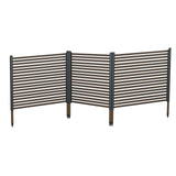 Garvee Outdoor Privacy Screen 3-Panel Metal Fence Rustproof Garden Barrier for Patio Backyard 106.3" x 47.24" Brown&Black - Brown&Black