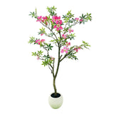 Garvee Artificial Magnolia Tree - Realistic Silk Flowers - Moss Pot - Indoor Decoration for Living Room & Office - Durable Colors - 150Cm(5Ft)