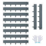 Garvee Galvanized Steel Landscape Edging 10-Pack Metal Edging for Yard Pathway & Flower Beds, Flexible, Weather-Resistant, Pre-Rusted Steel - 39*7.15Inch 10-Pack Dark Gray