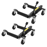 Garvee Car Wheel Dolly Jack Set of 2 Hydraulic 1500 LBS With Non-Slip Pedal & Heavy Duty Rollers For Auto Repair Tire Change 12 in Black - Black