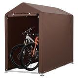 Garvee Bicycle Shed Outdoor Storage Shelter Durable Weather-Resistant Compact Design - Dark Brown