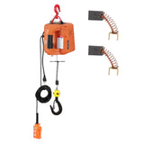 Garvee 3 In 1 Electric Hoist Winch 1100 LBS Heavy Duty 1500W Portable Crane Wireless Remote 25 Ft Lifting Height, Overload Protection, Aluminum Shell, Remote Control - Orange