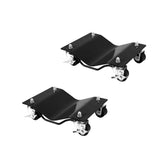 Garvee Car Dolly Set of 2 Heavy Duty Vehicle Dolly 5000 LBS Capacity with 2.5 in Nylon Wheels Black - Black