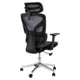Garvee Ergonomic Office Chair Mesh Back High Backrest Dynamic Lumbar Support 4D Adjustable Armrests Sliding Seat Headrest Silent Wheels Black for Work Gaming Study - Grey1