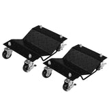 Garvee Heavy-Duty Auto Wheel Dollies 8000 lbs Capacity 360° Swivel Brake Steel Frame Non-Slip Diamond Tread for Cars Trailers Motorcycles