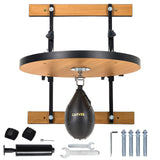 Garvee Speed Bag Platform 10x7 Inch Leather Speed Bag Adjustable Mount 24 Inch Height 360 Degree Swivel Black