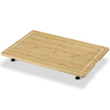Garvee Bamboo Cutting Board 30"x20" Extra Large Noodle Board with Removable Feet and Juice Groove for Electric Stoves and Gas Burners, Natural Bamboo