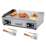 Garvee 29 Inch Stainless Steel Electric Griddle 3000W Non-Stick Commercial Flat Top Grill Indoor Outdoor Silver