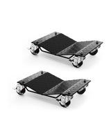 Garvee Car Wheel Dolly Set of 2 Heavy Duty Vehicle Mover Dolly with Brakes for Cars Trucks Trailers Motorcycles Black 3000 LBS Capacity - Black