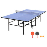 Garvee Portable Table Tennis Tables Professional Outdoor Ping Pong Table 9FT Foldable Game Set with Net 2 Paddles 3 Balls Indoor/Outdoor Black