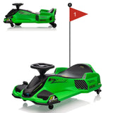 Garvee 24V Ride On Drift Car for Kids, 7Ah Battery, 180W Brushless Motor, Green, 35.43in L x 20.86in W x 13.18in H - Green