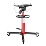Garvee Professional 1322 lbs Heavy Duty Transmission Jack, 2-Stage Hydraulic Lift, Adjustable Height 34.3-68.5", 360° Swivel Wheels, Industrial Steel, Auto Repair - Red