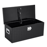 Garvee 36 in Truck Bed Tool Box Heavy Duty Aluminum Diamond Plate for Pickup Truck RV Trailer Black - Black