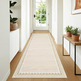 Garvee Washable Hallway Runner Rug 2x6 Neutral Non Slip Kitchen Mat Low Pile Beige